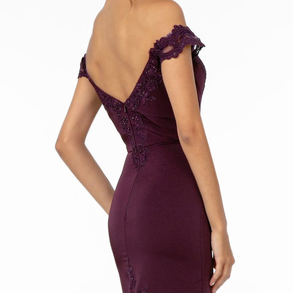 Embroidered Off Shoulder Prom Evening Dress GL2958 - Picture 5 of 8